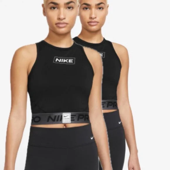 Nike Pro Dri-FIT High-Neck Sports Bra – Black – Size M - Picture 2 of 6